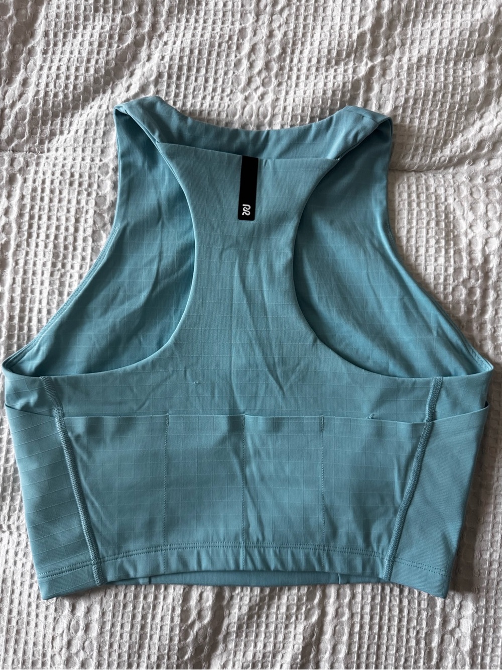 Bandit Running GRIDLOCK™ ZIP FRONT RACE CROP - VINTAGE BLUE - Picture 2 of 12